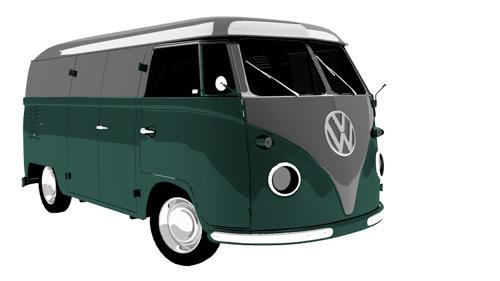VW-T1 rigged preview image